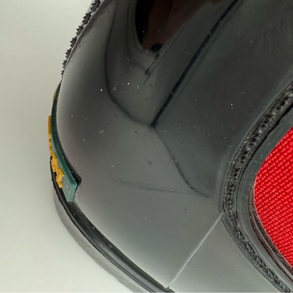 Lauren Ralph Lauren “Tally” Rain Boots Shiny Black & Red Short Women’s Size 6 - Picture 12 of 12